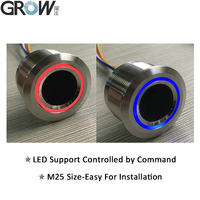 GROW R503 nowy okrągły dwukolorowy pierścień wskaźnik LED sterowanie DC3.3V MX1.0-6pin pojemnościowy moduł linii papilarnych skaner czujnika 3